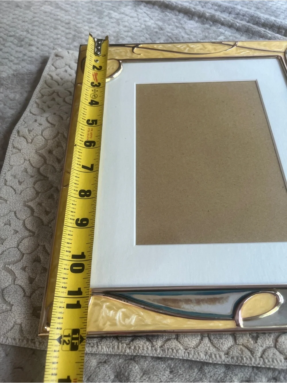 Yellow Heart Accent Picture 12”x10” Frame -  for 7”x5” Photo Display